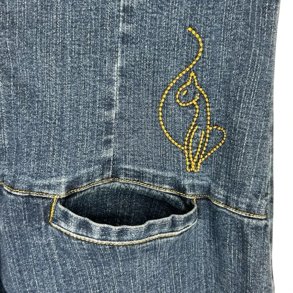 Vintage Baby Phat Denim‎ Jumpsuit Women's Size 13 Y2K Flare Leg Romper Catsuit M
